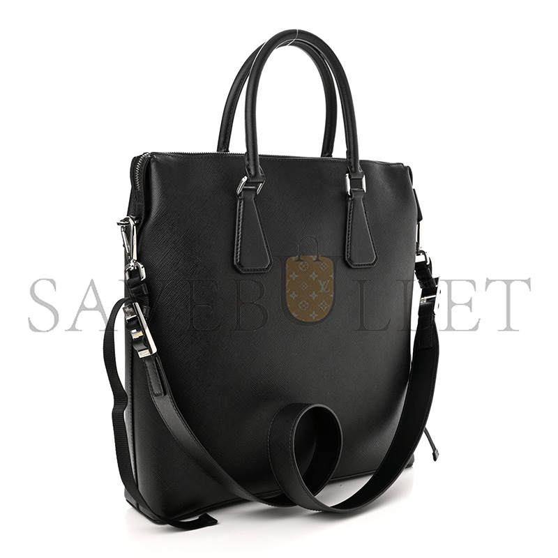 PRADA SAFFIANO TRAVEL TOTE BLACK 2VG046 (35*33*8cm)